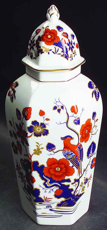 Bird of Paradise Large Hexagonal Ginger Jar & Lid by John  Aynsley & Sons-1