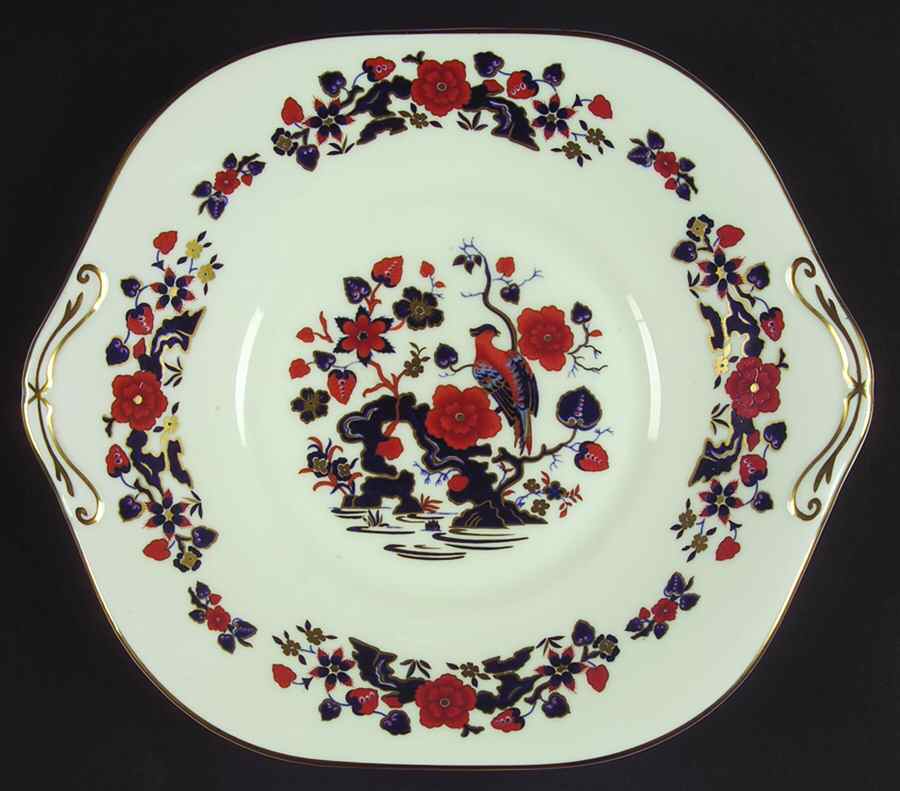 Bird of Paradise Handled Cake Plate by John  Aynsley & Sons-1