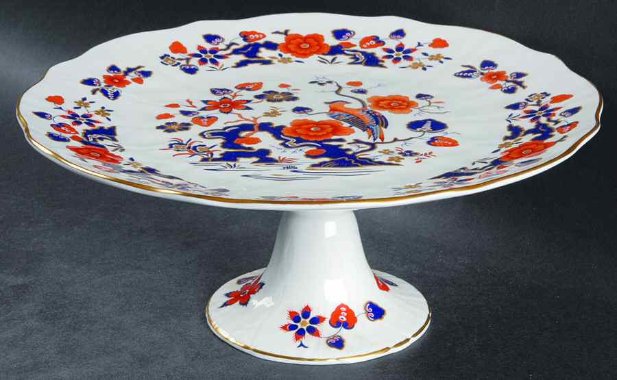 Bird of Paradise 10" Diameter Pedestal Cake Stand by John  Aynsley & Sons-1