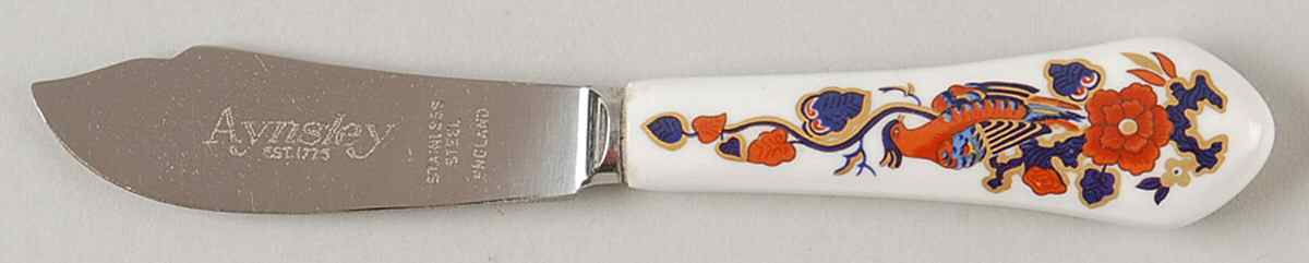 Bird of Paradise Flat Handle Butter Spreader by John  Aynsley & Sons-1