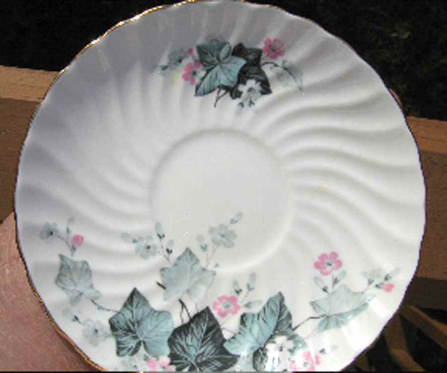 Blue Leaf Saucer by John  Aynsley & Sons-1