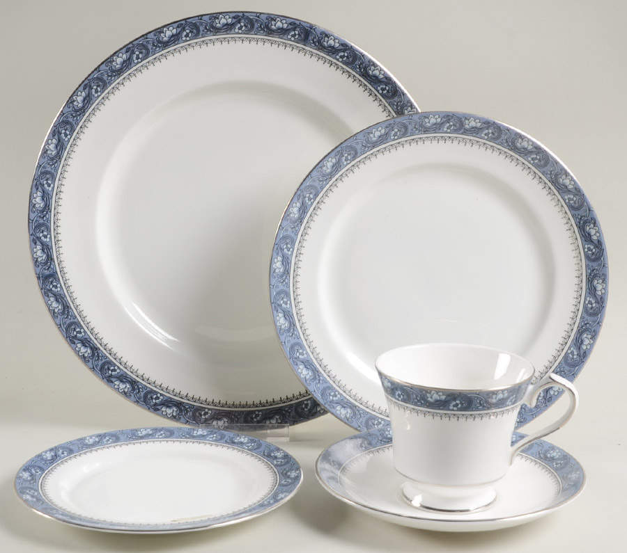 Blue Mist 5 Piece Place Setting by John  Aynsley & Sons-1