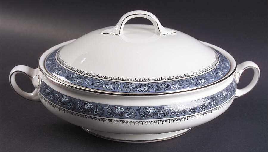 Blue Mist Round Covered Vegetable by John  Aynsley & Sons-1