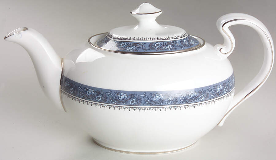 Blue Mist Teapot & Lid by John  Aynsley & Sons-1