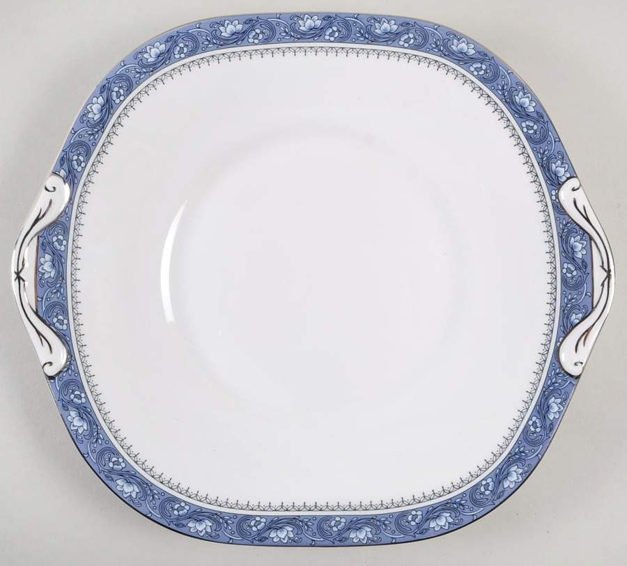 Blue Mist Square Handled Cake Plate by John  Aynsley & Sons-1