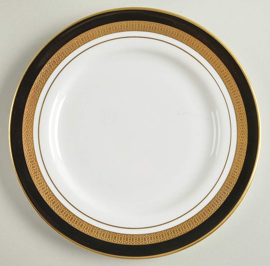 Black Royale Bread & Butter Plate by John  Aynsley & Sons-1