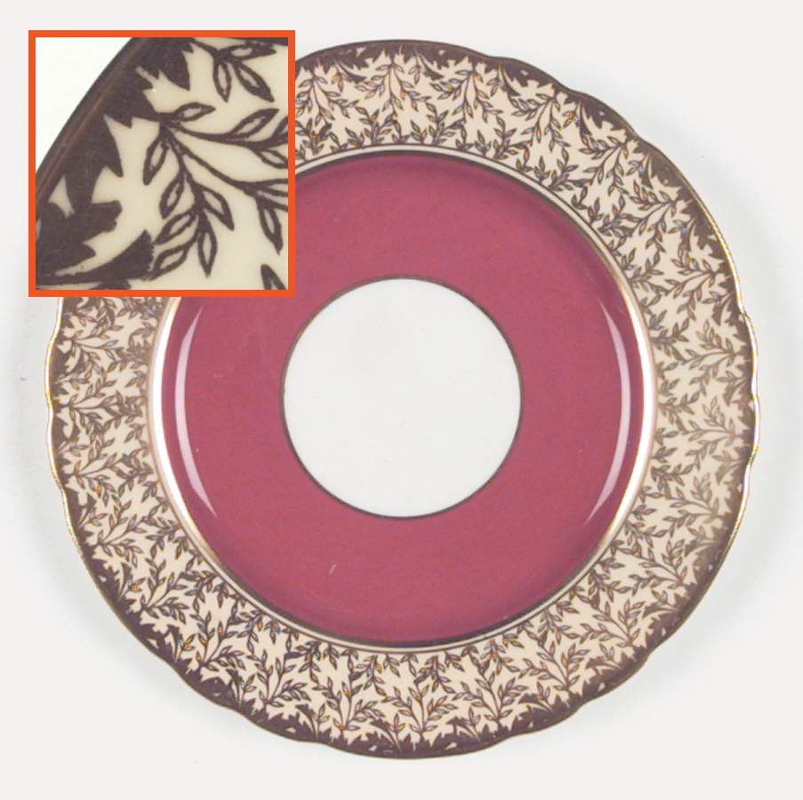 C163 (Red) Salad Plate by John  Aynsley & Sons-1