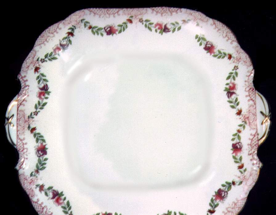 C1949 Square Handled Cake Plate by John  Aynsley & Sons-1