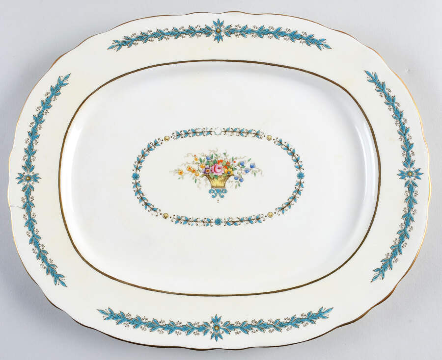 Cambridge (Scalloped) 13" Oval Serving Platter by John  Aynsley & Sons-1