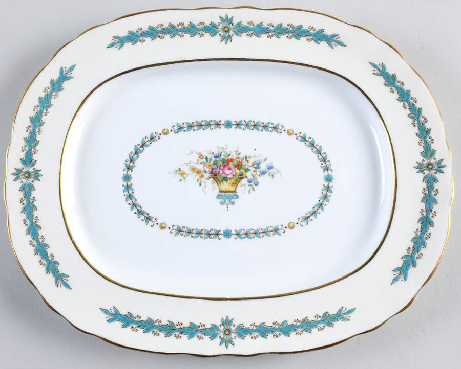 Cambridge (Scalloped) 11" Oval Serving Platter by John  Aynsley & Sons-1