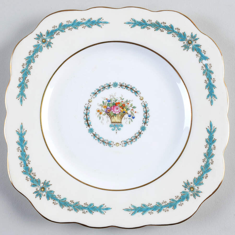 Cambridge (Scalloped) Square Luncheon Plate by John  Aynsley & Sons-1