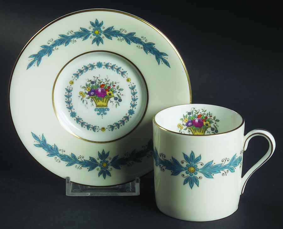 Cambridge (Smooth) Flat Demitasse Cup & Saucer Set by John  Aynsley & Sons-1