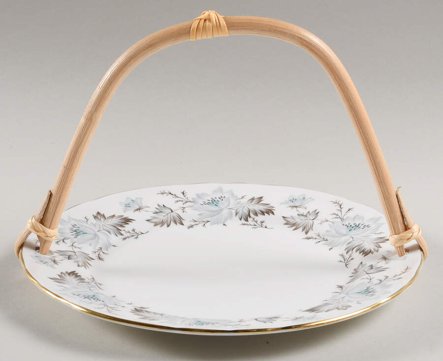 Caroline 5 3/8"-5 5/8" Bamboo Handled Serving Plate  HC by John  Aynsley & Sons-1