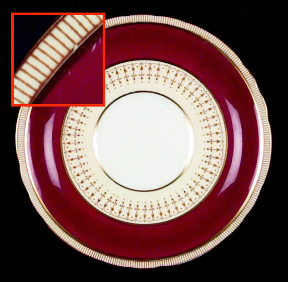 Castleford Maroon Saucer by John  Aynsley & Sons-1