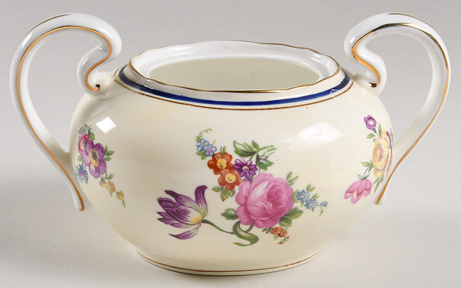 Claridge (Cobalt Border) Sugar Bowl No Lid by John  Aynsley & Sons-1