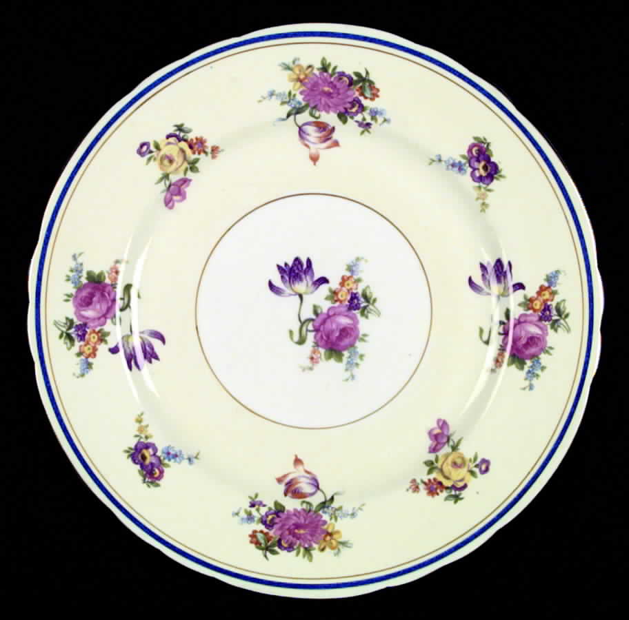 Claridge (Cobalt Border) Dinner Plate by John  Aynsley & Sons-1