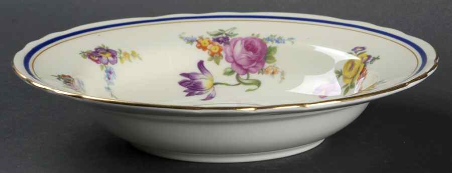 Claridge (Cobalt Border) Rim Soup Bowl by John  Aynsley & Sons-1