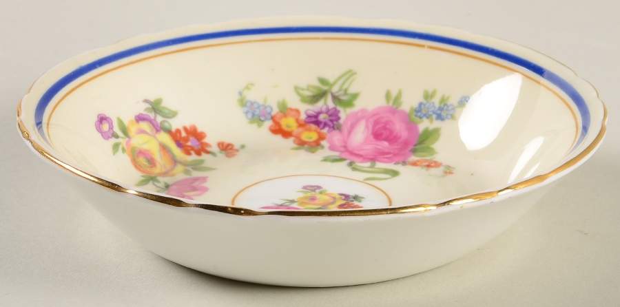 Claridge (Cobalt Border) Fruit/Dessert (Sauce) Bowl by John  Aynsley & Sons-1