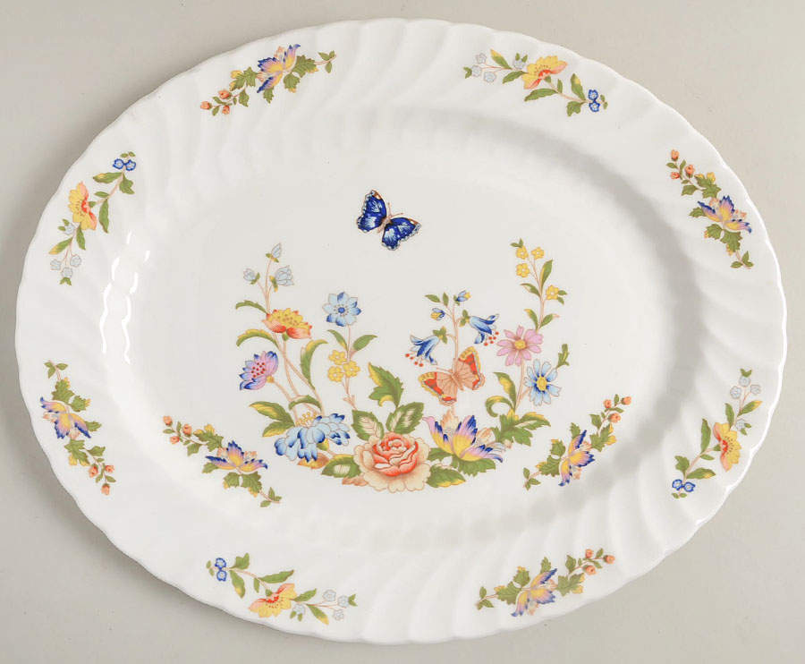 Cottage Garden 13" Oval Serving Platter by John  Aynsley & Sons-1