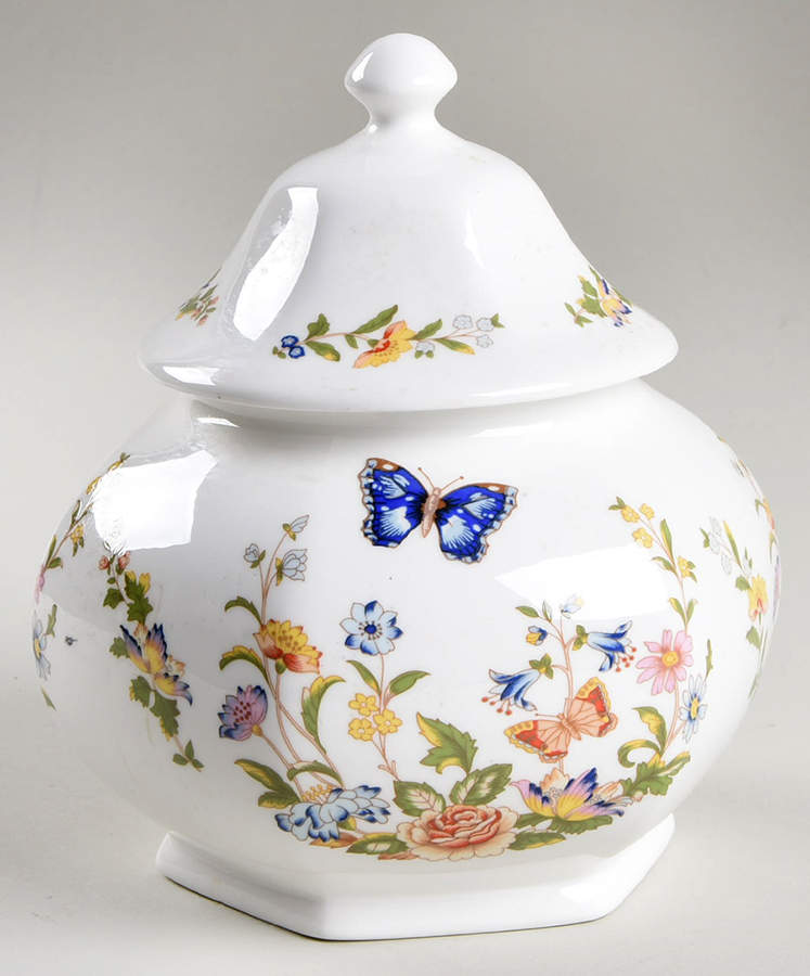 Cottage Garden Candy Jar & Lid by John  Aynsley & Sons-1