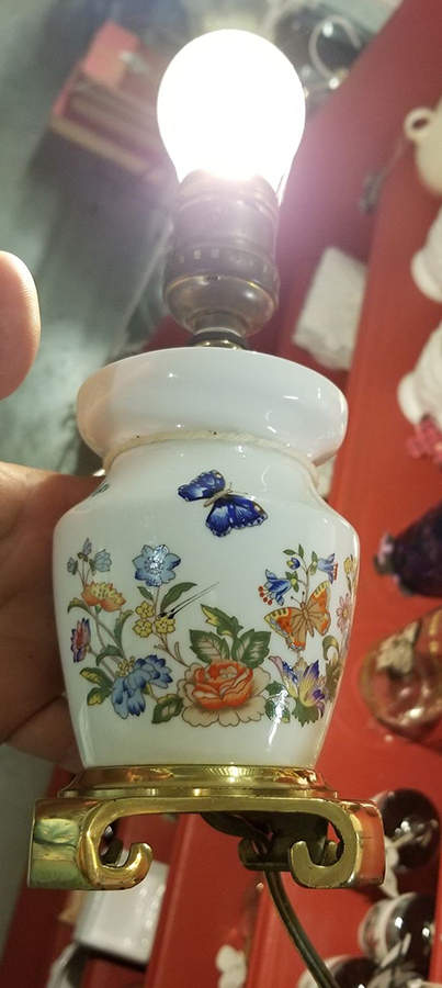 Cottage Garden 8" Electric Lamp No Shade by John  Aynsley & Sons-1
