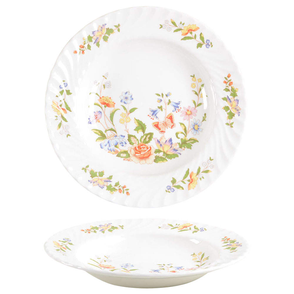 Cottage Garden Large Rim Soup Bowl by John  Aynsley & Sons-1