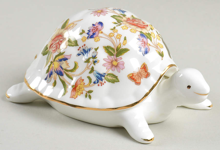 Cottage Garden Turtle Box W/Lid by John  Aynsley & Sons-1