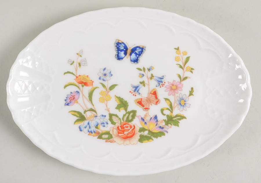 Cottage Garden 6" Oval Sovereign Tray by John  Aynsley & Sons-1