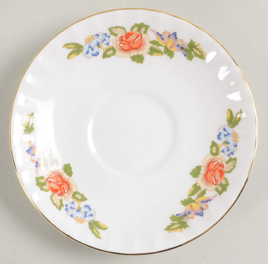 Cottage Garden Saucer for Footed Cup by John  Aynsley & Sons-1