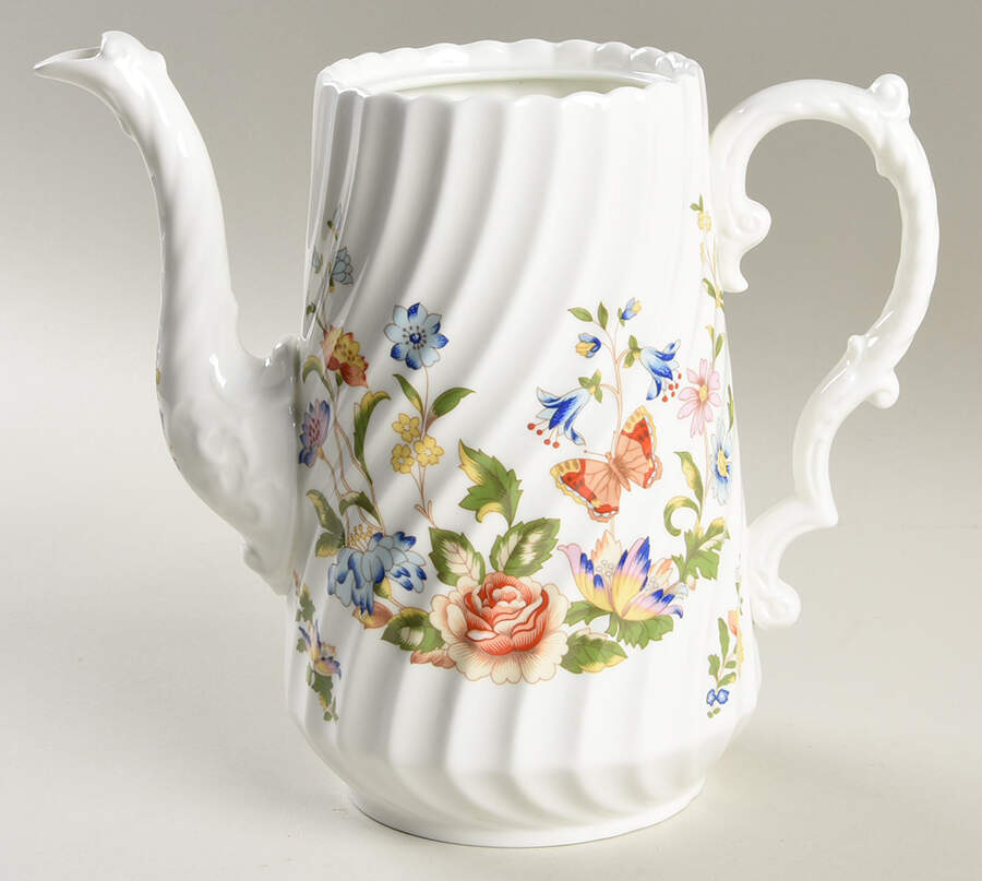 Cottage Garden Coffee Pot No Lid by John  Aynsley & Sons-1