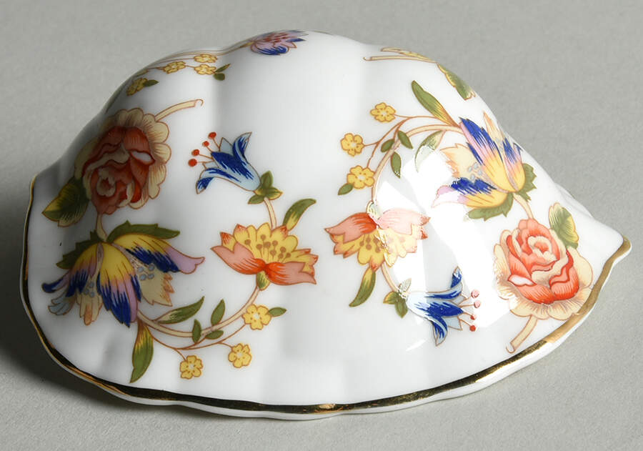 Cottage Garden Turtle Box Lid by John  Aynsley & Sons-1