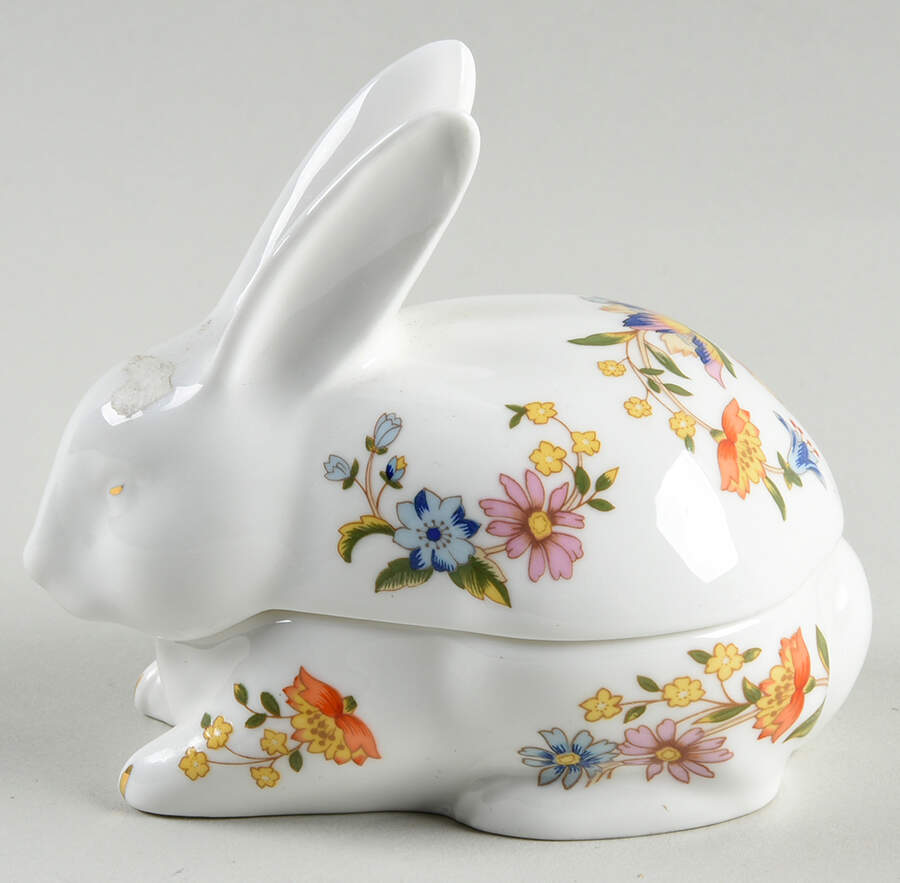 Cottage Garden Bunny Box & Lid by John  Aynsley & Sons-1