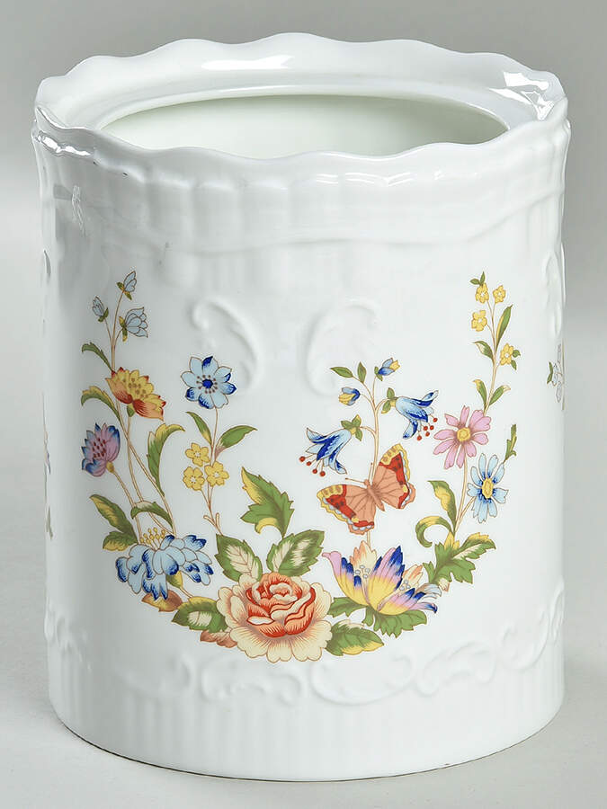 Cottage Garden Biscuit Barrel No Lid by John  Aynsley & Sons-1