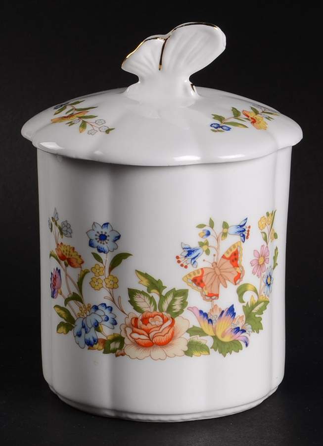 Cottage Garden Covered Petite Jar & Lid by John  Aynsley & Sons-1