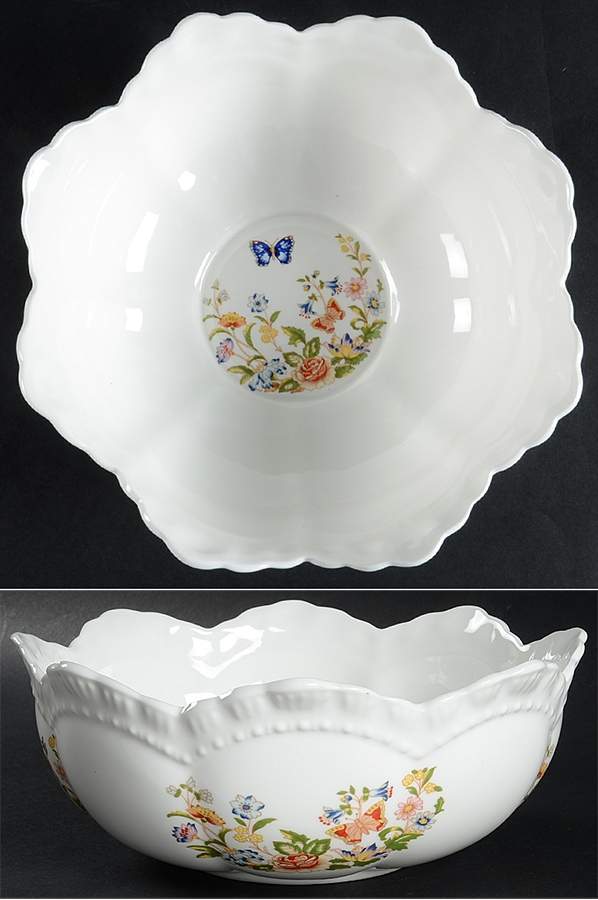 Cottage Garden 9" Scalloped Bowl by John  Aynsley & Sons-1