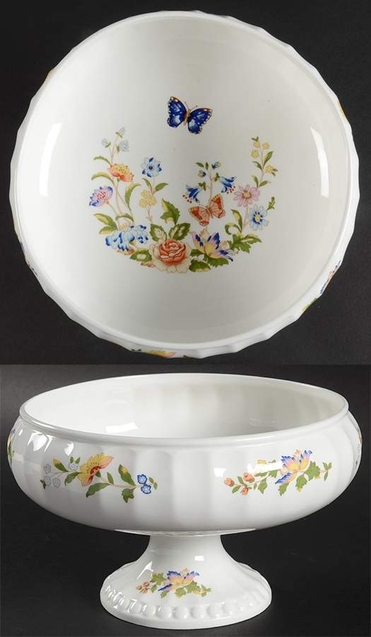 Cottage Garden Round Compote (Height X Width) by John  Aynsley & Sons-1
