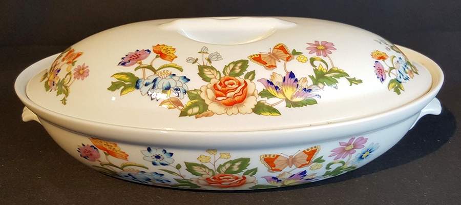 Cottage Garden 1 Quart Oval Covered Casserole by John  Aynsley & Sons-1