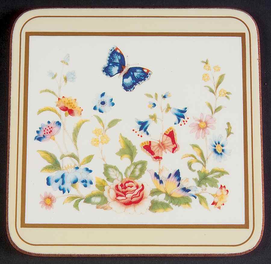 Cottage Garden Cork Back Square Coaster by John  Aynsley & Sons-1