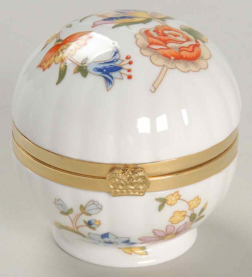 Cottage Garden Miniature Box with Hinged Lid by John  Aynsley & Sons-1