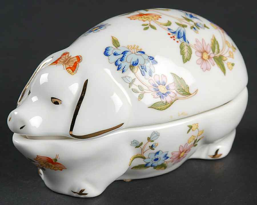 Cottage Garden Pig Box & Lid by John  Aynsley & Sons-1