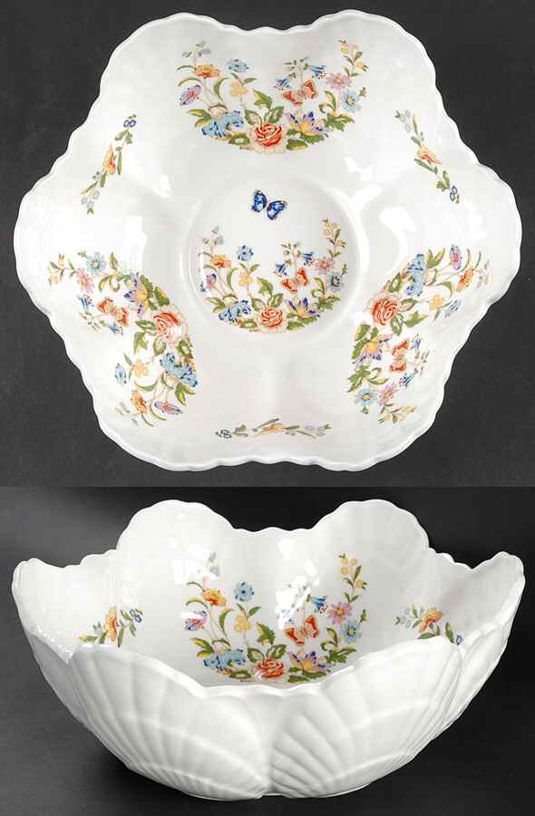 Cottage Garden Shell Shaped Bowl by John  Aynsley & Sons-1