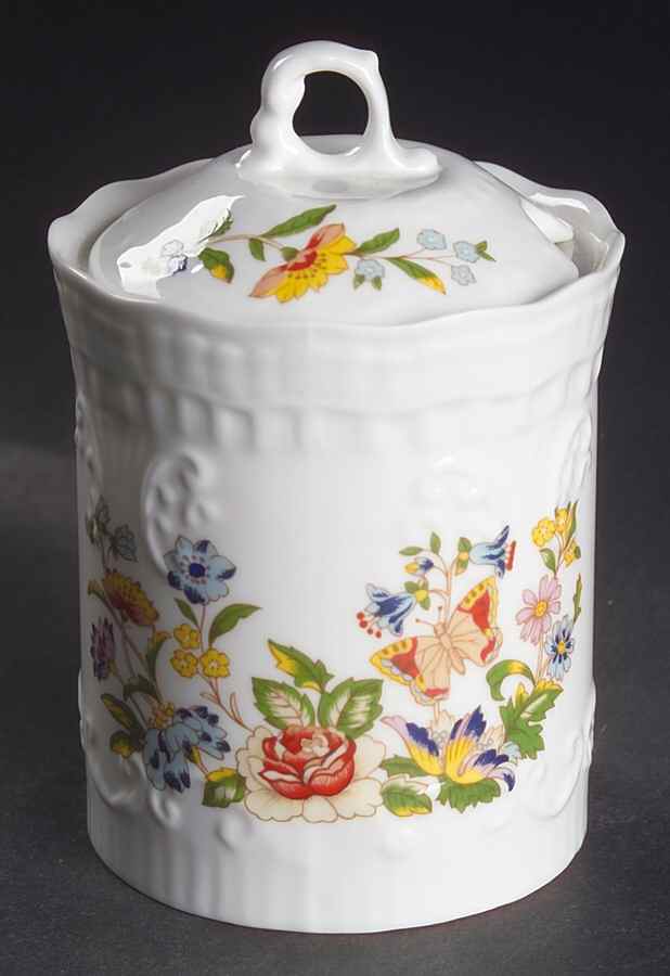Cottage Garden Jam/Jelly & Lid by John  Aynsley & Sons-1