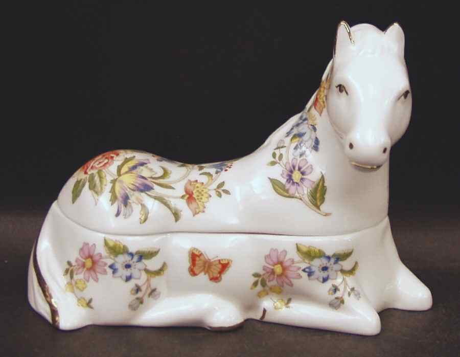Cottage Garden Horse Box W/Lid by John  Aynsley & Sons-1