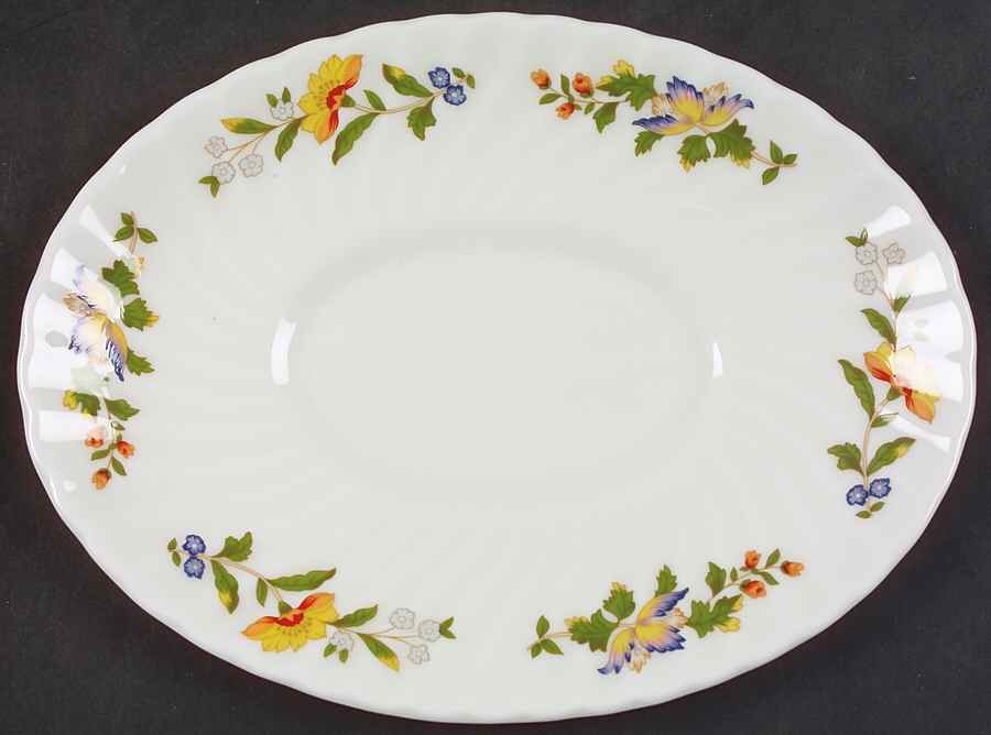Cottage Garden Underplate for Gravy Boat by John  Aynsley & Sons-1