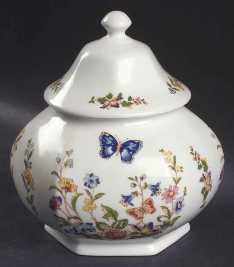 Cottage Garden Covered Caddy Hexagonal Large by John  Aynsley & Sons-1