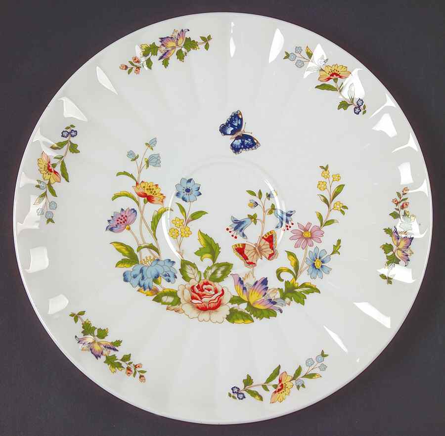 Cottage Garden Chip Bowl/Plate for Chip & Dip Set by John  Aynsley & Sons-1