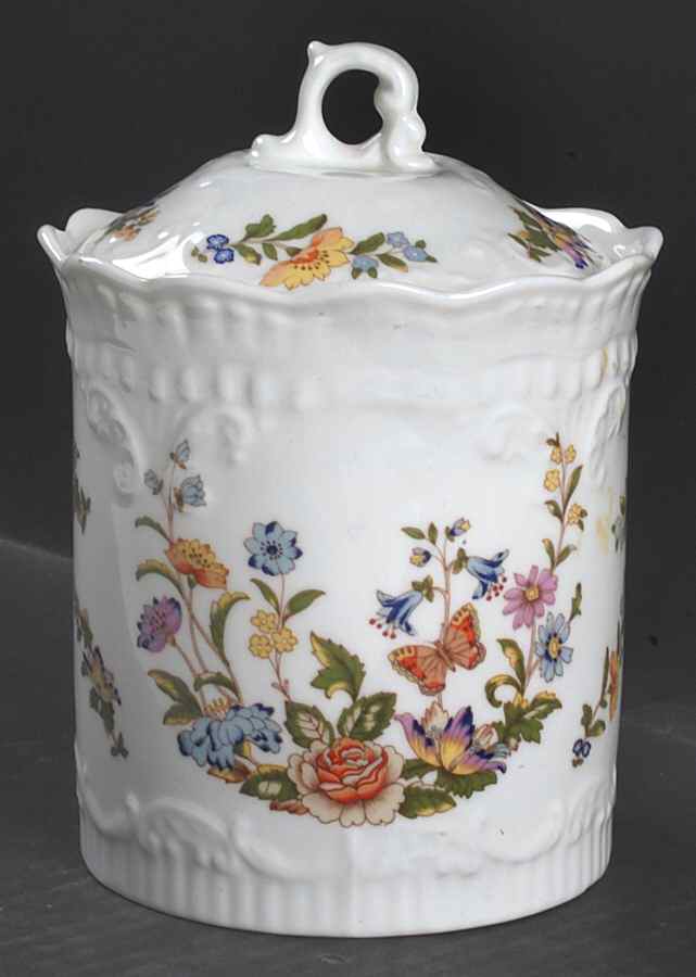 Cottage Garden Biscuit Barrel & Lid by John  Aynsley & Sons-1