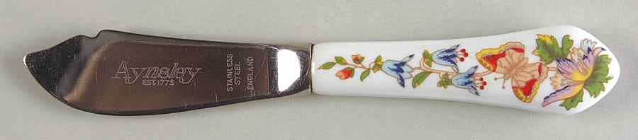 Cottage Garden Flat Handle Butter Spreader by John  Aynsley & Sons-1