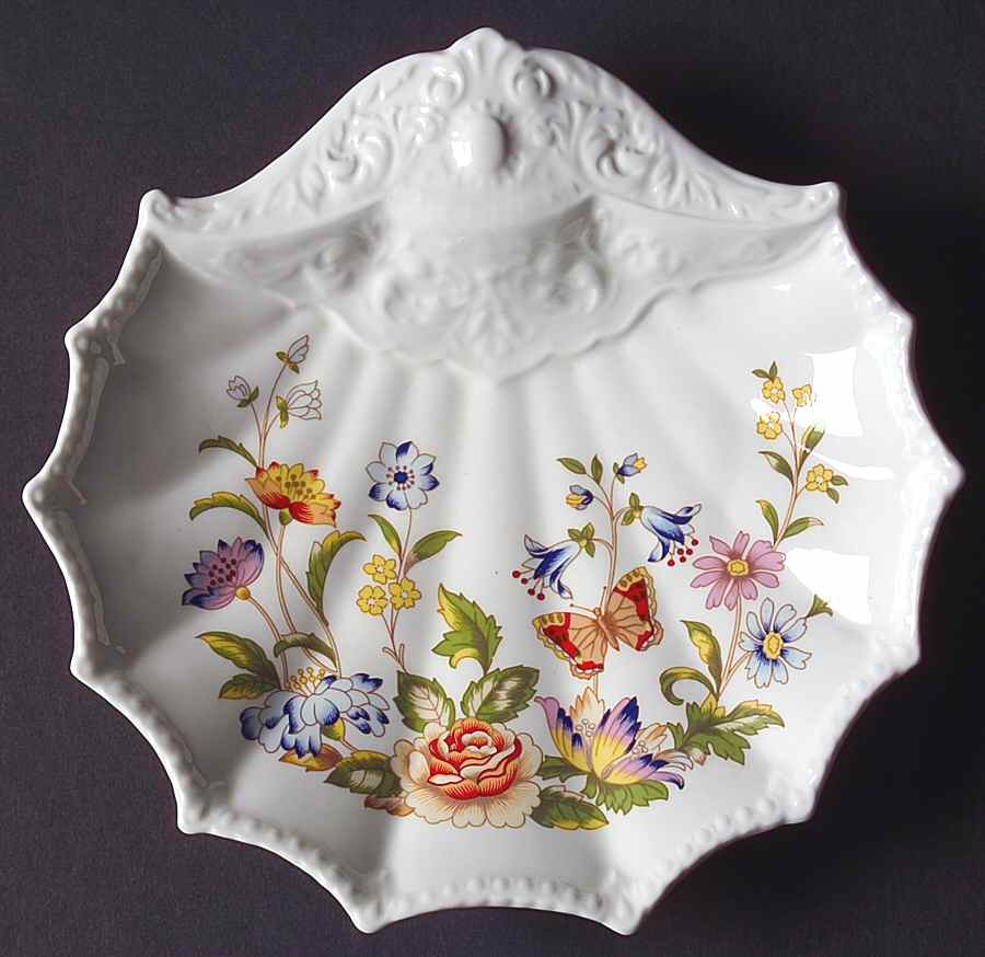 Cottage Garden 8" Shell Shaped Dish by John  Aynsley & Sons-1