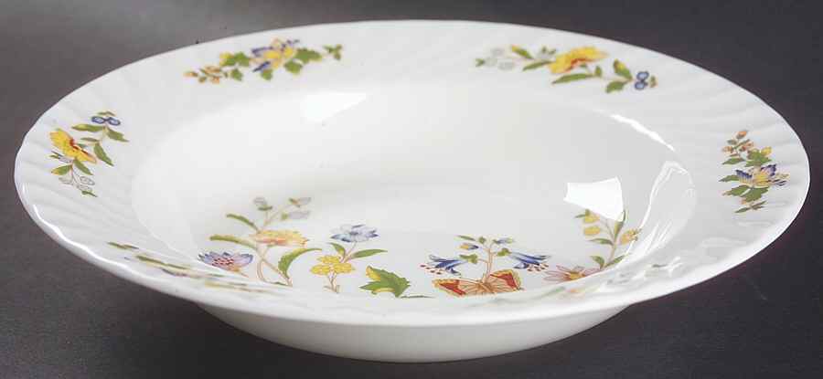 Cottage Garden Rim Soup Bowl by John  Aynsley & Sons-1
